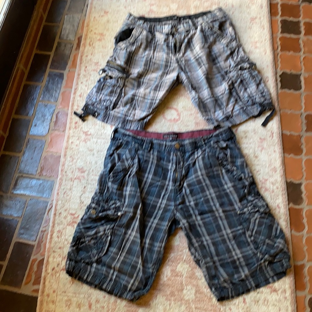 AFFLICTION SZ 36 plaid shorts bundle size 36